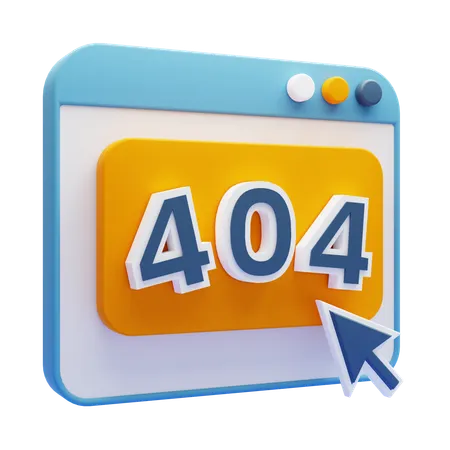 404 Error  3D Icon