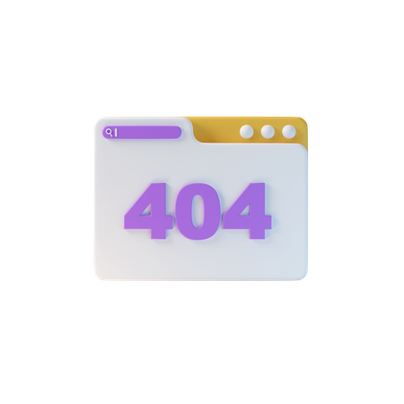 404 Error  3D Icon