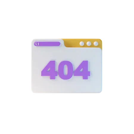 404 Error  3D Icon