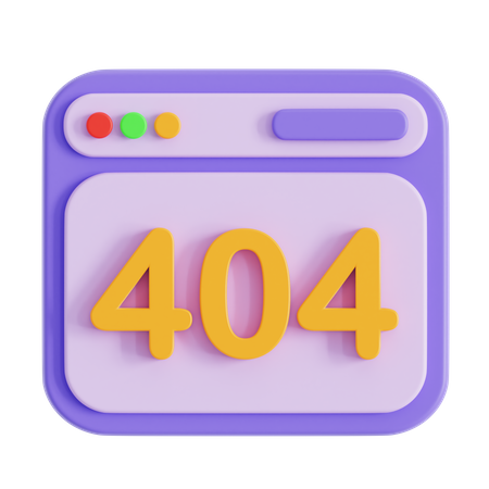 404 Error  3D Icon