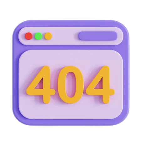 404 Error  3D Icon