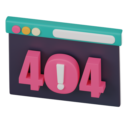 404 Error  3D Icon