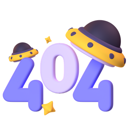 404 Error  3D Icon