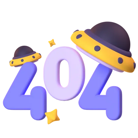 404 Error  3D Icon