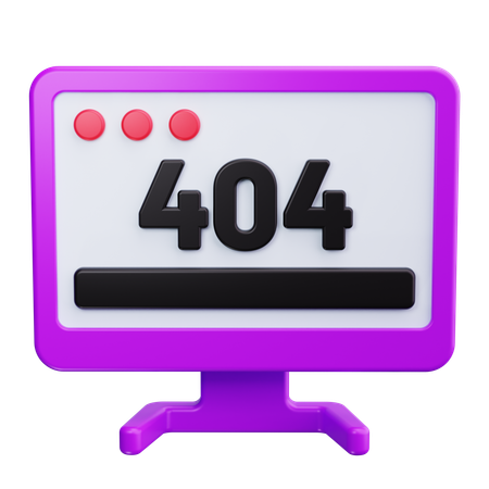 404 Error  3D Icon