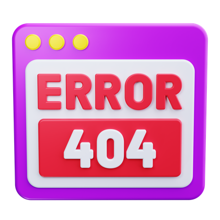 404 Error  3D Icon