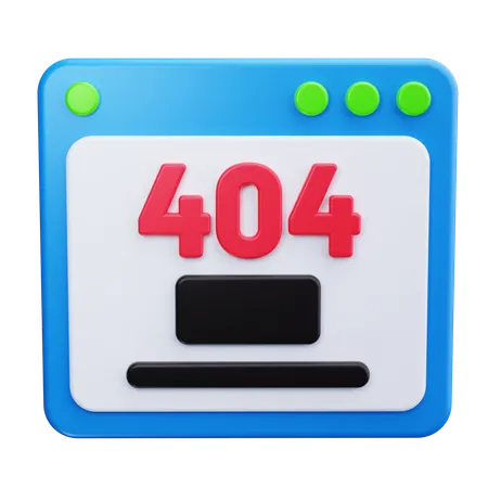 404 Error  3D Icon