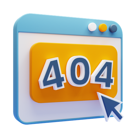 404 Error  3D Icon