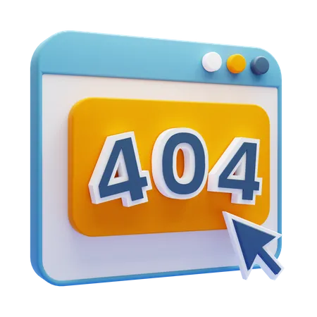 404 Error  3D Icon