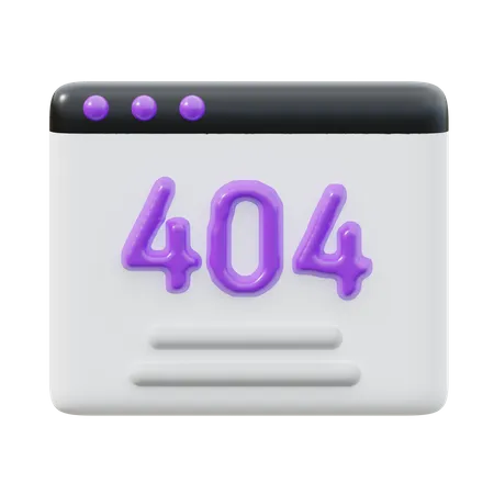 404 Error  3D Icon