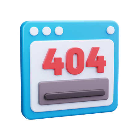 404 Error  3D Icon