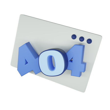 404 Error  3D Icon