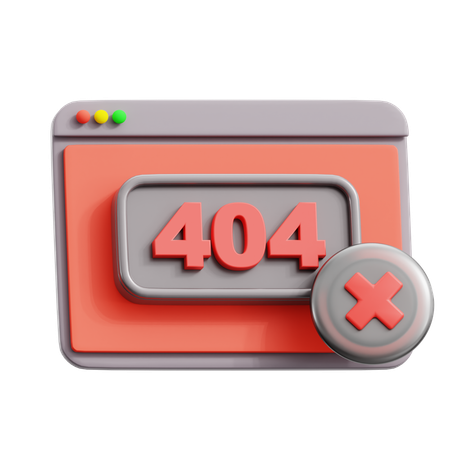 404 Error  3D Icon