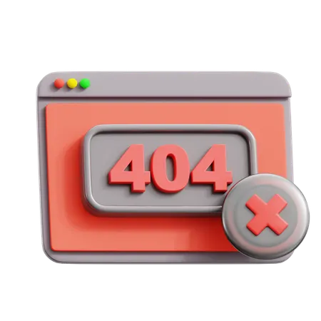 404 Error  3D Icon