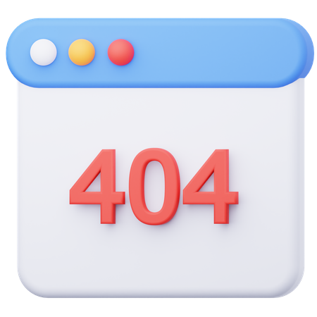 404 Error  3D Icon