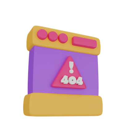 404 Error  3D Icon