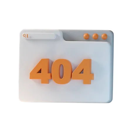 404 Error  3D Icon