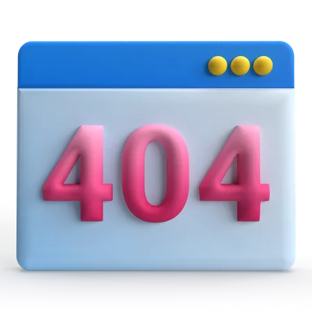 404 Error  3D Icon