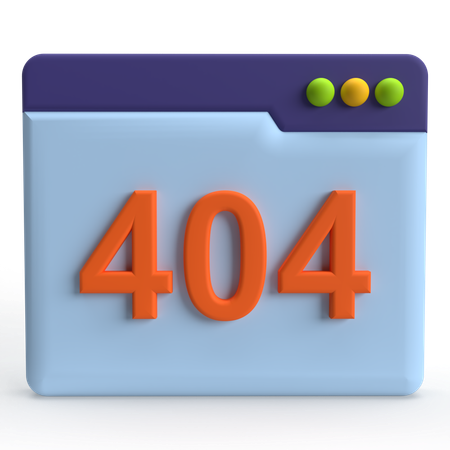 404 Error  3D Icon