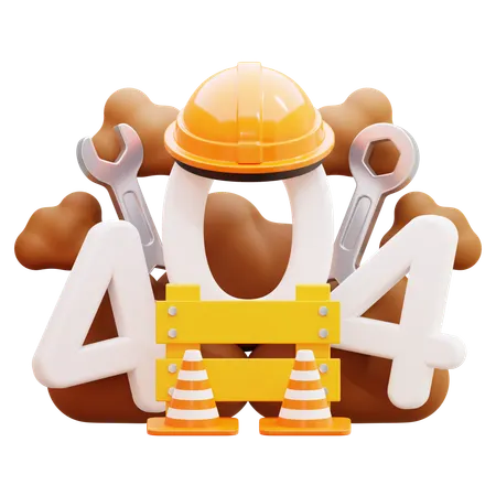 404 Error  3D Icon