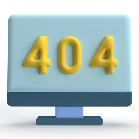 404 Error  3D Icon