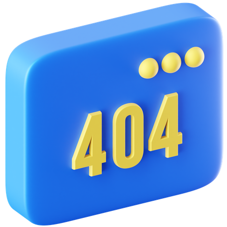 404 Error  3D Icon