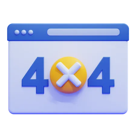 404 Error  3D Icon
