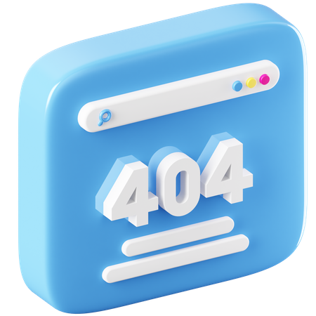 404 Error  3D Icon