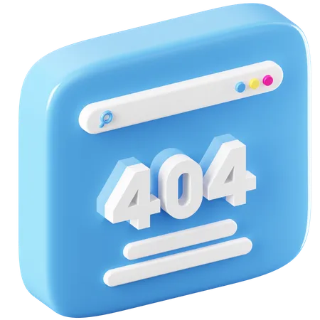 404 Error  3D Icon