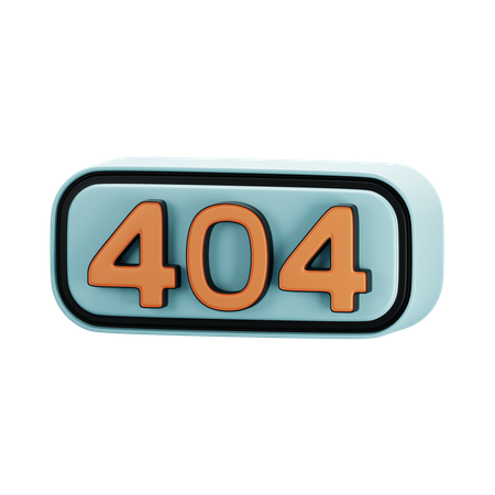 404 Error  3D Icon