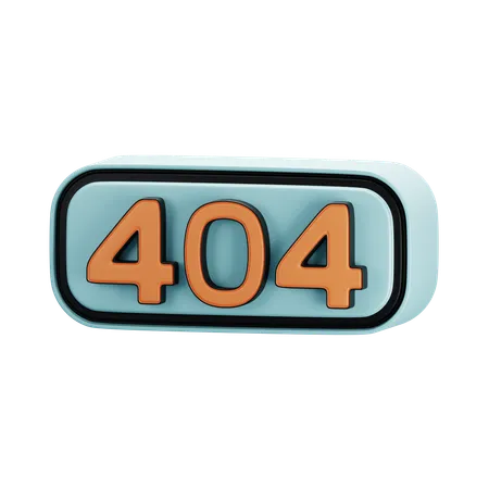 404 Error  3D Icon