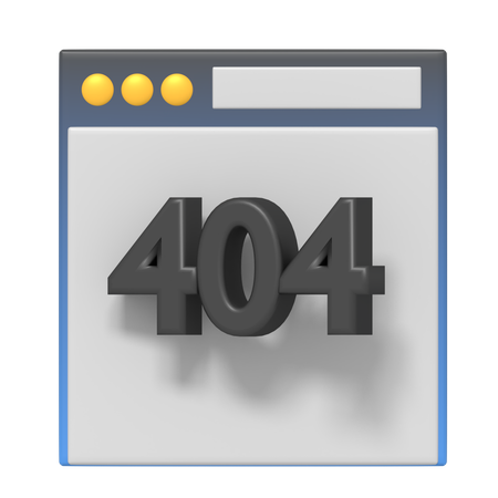 404 Error  3D Icon