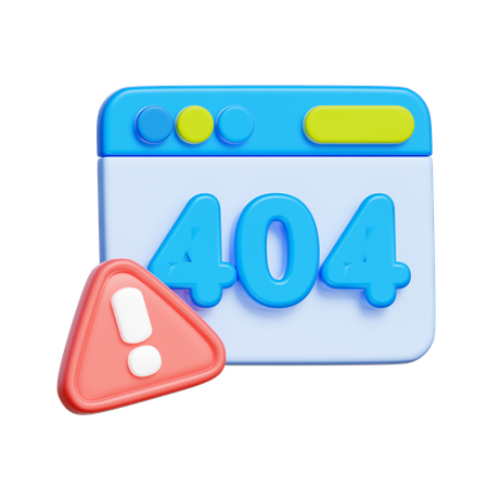 404 Error  3D Icon