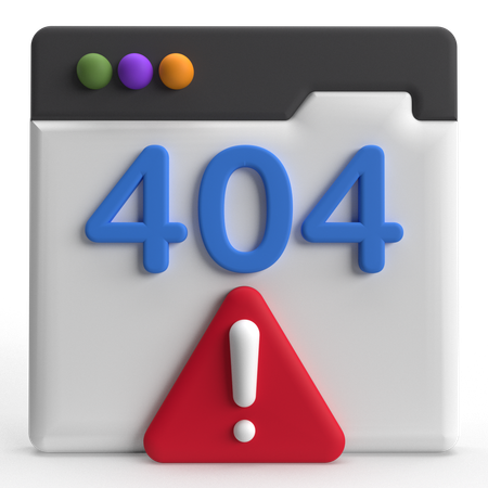 404 Error  3D Icon