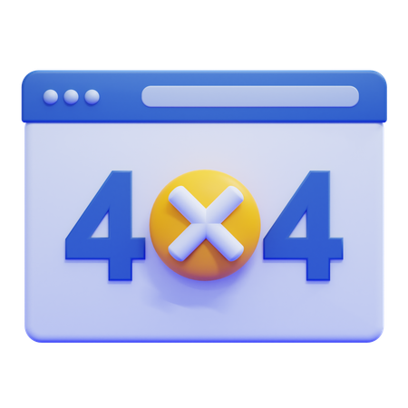 404 Error  3D Icon