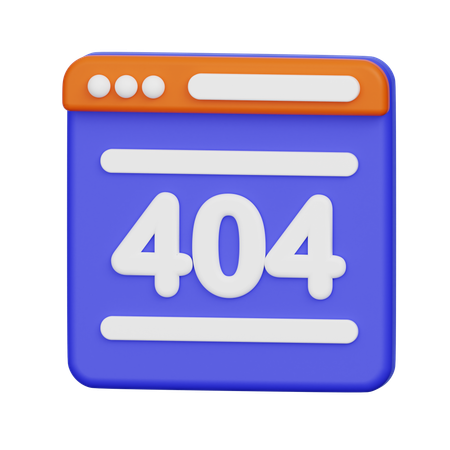 404 Error  3D Icon