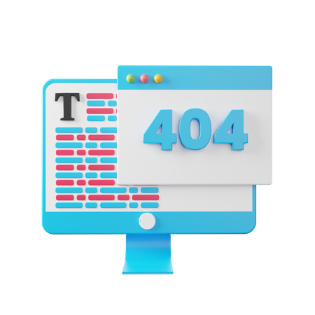 404 Error  3D Icon