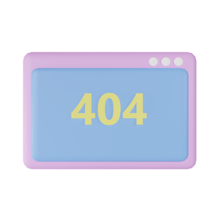 404 Error  3D Icon