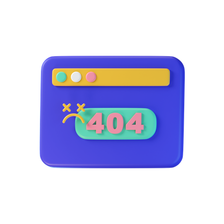 404 Error  3D Icon