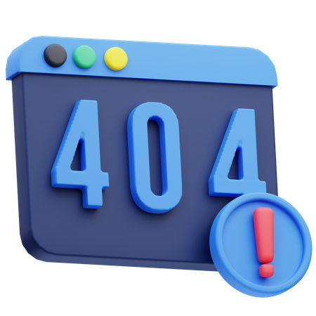 404 Error  3D Icon