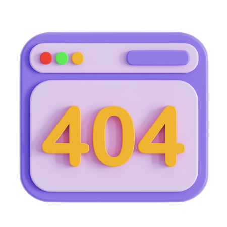 404 Error  3D Icon