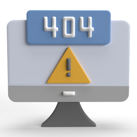 404 Error  3D Icon
