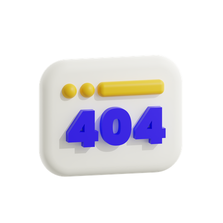 404 Error  3D Icon