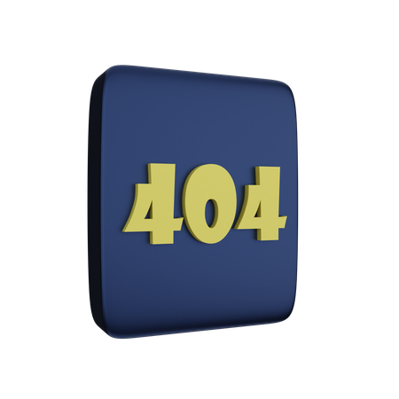 404 Error  3D Icon