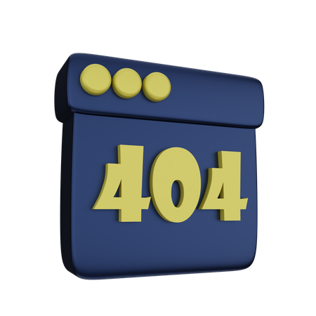 404 Error  3D Icon