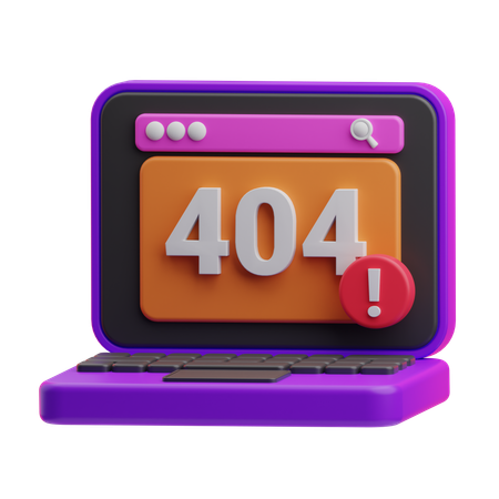 404 Error  3D Icon