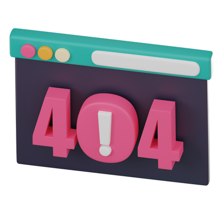 404 Error  3D Icon