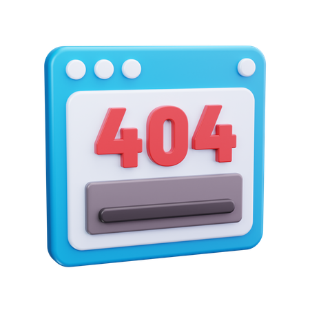 404 Error  3D Icon