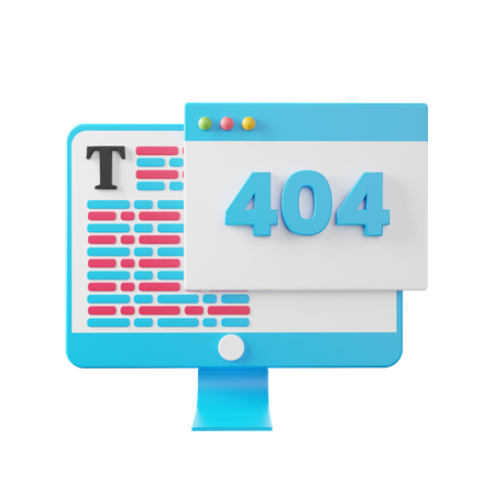 404 Error  3D Illustration