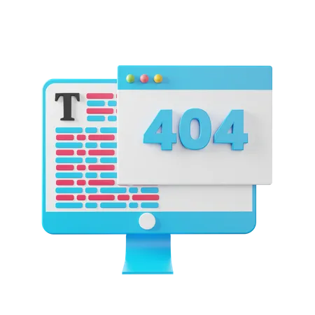 404 Error  3D Illustration